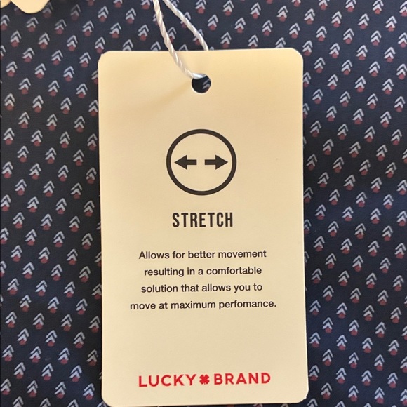 Lucky Brand Men's Navy Patterned Button-Down Shirt - Picture 4 of 11